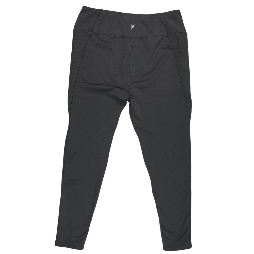 Spyder Fleece Lined Heavyweight Leggings Black Base Layer XL Outdoor Hiking GUC‎ - Picture 4 of 7